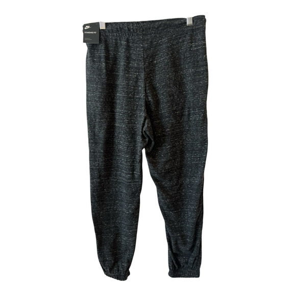 Nike Sportswear Gym Vintage Pants Women S Black Capri Jogger Organic Cotton NWT - Picture 3 of 11